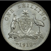 1912 Shilling Choice Unc (PCGS MS63)