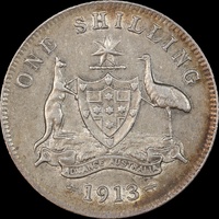 1913 Shilling Very Fine