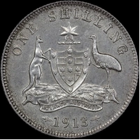 1913 Shilling Very Fine