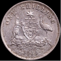 1914 Shilling Extremely Fine