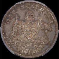 1915 London Shilling Choice Unc (PCGS MS63)