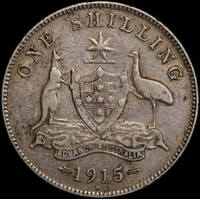 1915-H Shilling about VF