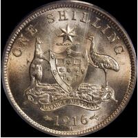 1916 Shilling Choice Unc (PCGS MS64)