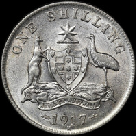 1917 Shilling good EF