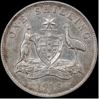 1918 Shilling Extremely Fine