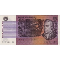 1983 $5 Note Johnston/Stone R208 Extremely Fine 1 off Solid Serial