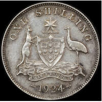 1924 Shilling good VF