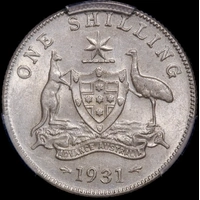 1931 Shilling Uncirculated (PCGS MS61)