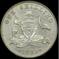 1933 Shilling about Unc
