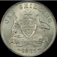 1935 Shilling Choice Unc (PCGS MS64)