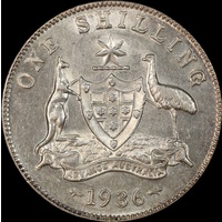 1936 Shilling about Unc