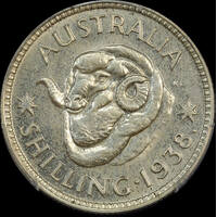 1938 Melbourne Proof Shilling PCGS PR61