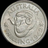1942 Shilling Choice Unc (MS64)