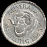 1943-S Shilling Choice Unc (PCGS MS63)