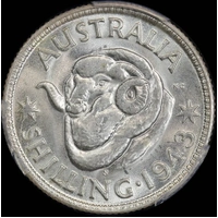 1943-S Shilling Choice Unc (PCGS MS64)