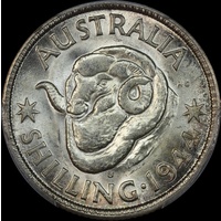 1944-S Shilling Gem Unc (PCGS MS65)