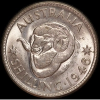 1946-P Shilling about Unc