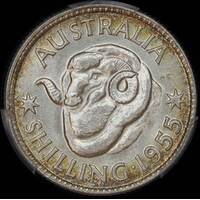 1955 Shilling Gem Unc (PCGS MS65)