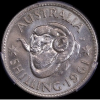 1961 Shilling Choice Unc (PCGS MS63)