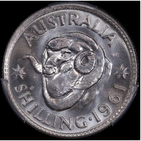 1961 Shilling Gem Unc (PCGS MS66)
