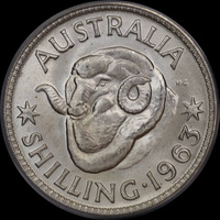 1963 Shilling Gem Unc (PCGS MS66)