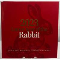 2023 50 Cent Tetradecagon Coin Lunar Year of the Rabbit