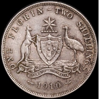 1910 Florin about EF