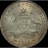 1910 Florin Choice Unc (PCGS MS63)