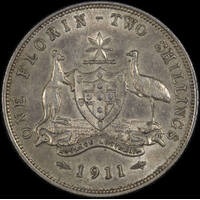 1911 Florin about EF