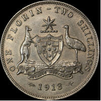 1913 Florin good EF