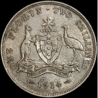 1914 Florin Very Fine
