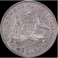 1915 Florin about EF