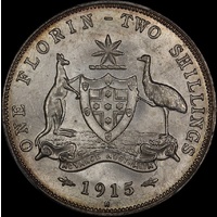 1915-H Florin Unc (PCGS MS62+)