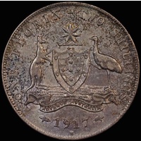 1917 Florin Extremely Fine