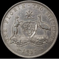 1917 Florin Very Fine