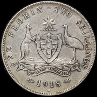 1918 Florin good VF