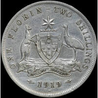 1919 Florin good Fine