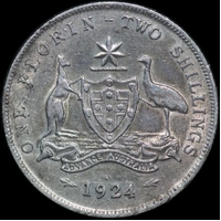 1924 Florin about VF