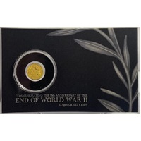 2020 0.5g Gold Coin Uncirculated - 75th Anniversary of The End of WWII