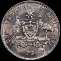 1925 Florin Unc (PCGS MS62)