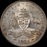 1926 Florin about Unc (PCGS AU58)