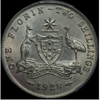 1928 Florin Unc PCGS MS62