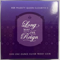 Niue 2020 1oz Silver Proof Coin - Queen Elizabeth II, Long May She Reign