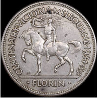1934/5 Florin Melbourne Centenary Very Good