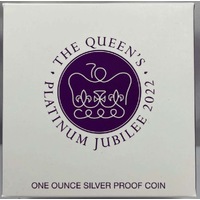 Tokelau 2022 1oz Silver Proof Coin - Queen Elizabeth II Platinum Jubilee