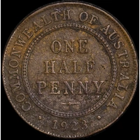 1923 Halfpenny Poor