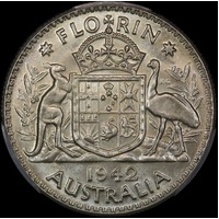 1942 Florin Choice Unc (PCGS MS63)