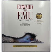 2023 20 Cent Gold-Plated Coloured Uncirculated Coin in Children's Book - Edward the Emu