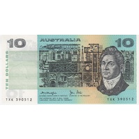 1979 $10 Note OCR-B Serials Side Thread Knight/Stone R307B Uncirculated