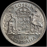 1954 Florin Unc (PCGS MS62)